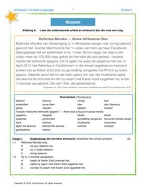 cover image of Grade 4 Afrikaans: Begrip en Taal - Musiek